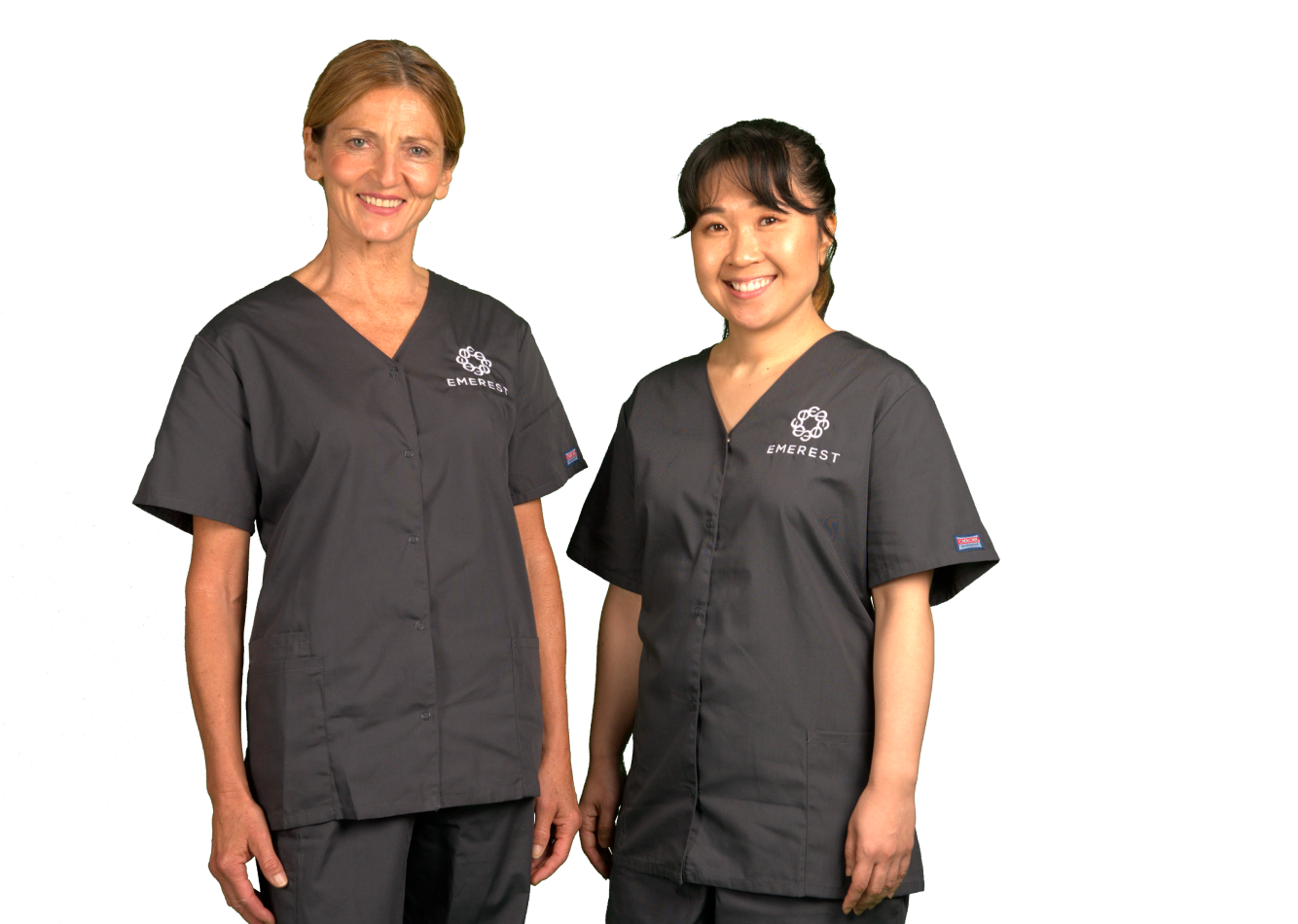 three nurses in the red uniform