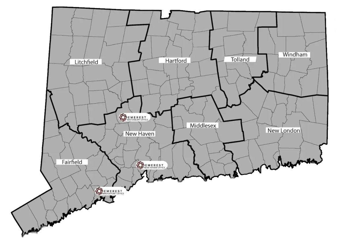 connecticut map