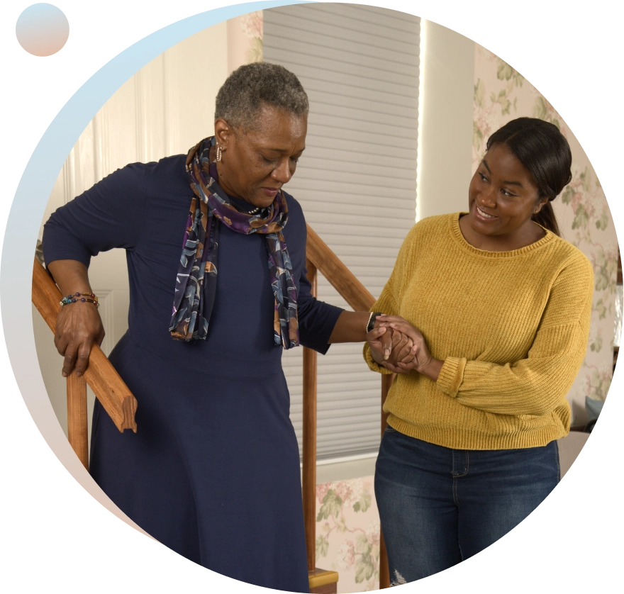 caregiver with patient